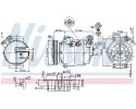 Compressor air conditioning NISSENS 89308 Part manufacturer Nissens