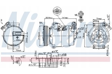 Compressor air conditioning NISSENS 89308 Part manufacturer Nissens