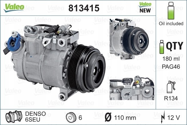 VALEO 813415 air conditioning compressor Product weight with unit packaging 11 kg