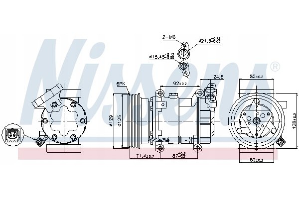 Compressor air conditioning NISSENS 89332 Part manufacturer Nissens