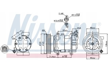 Compressor air conditioning NISSENS 89332 Part manufacturer Nissens