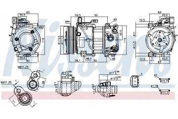 COMPRESSOR AIR CONDITIONING 891097 NISSENS HYUNDAI Packaging status original