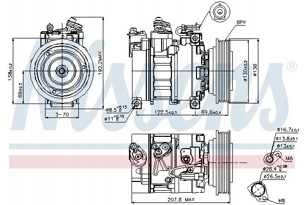 COMPRESSOR AIR CONDITIONING COMPRESSOR 89094 NISSENS Car type passenger cars