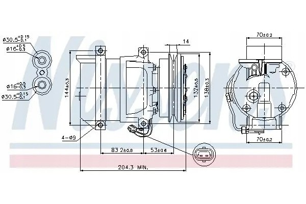 COMPRESSOR AIR CONDITIONING COMPRESSOR 89108 NISSENS Quality of parts according to GVO Q original with factory logo OEM OES