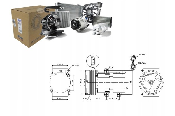 AIR CONDITIONING COMPRESSOR FORD 93 00 89068 Product weight with unit packaging 11 kg