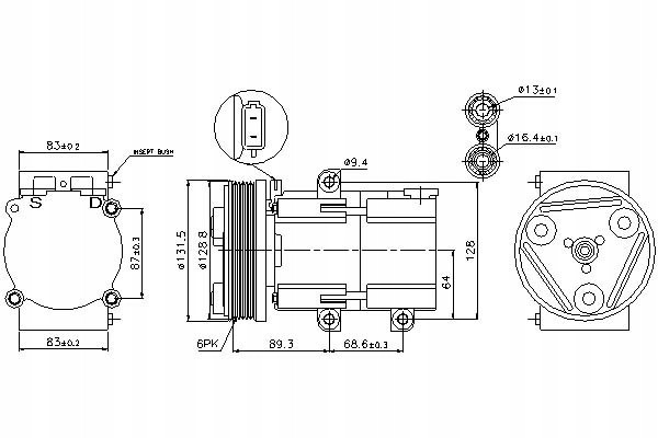 Compresor de Aire Acondicionado 89068 Nissens