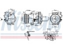 Compressor air conditioning NISSENS 890266 Part manufacturer Nissens