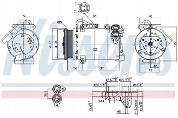 COMPRESSOR AIR CONDITIONING COMPRESSOR 890040 NISSENS Catalog number of substitutes ACAUTO AC 01VI010 ACAUTO AC 02VI03 ACAUTO AC