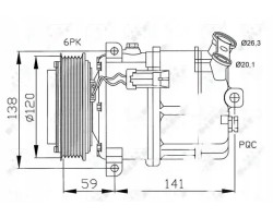 COMPRESSOR AIR CONDITIONING COMPRESSOR 32191 NRF FIAT