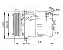 Compresor de aire acondicionado NRF 32191