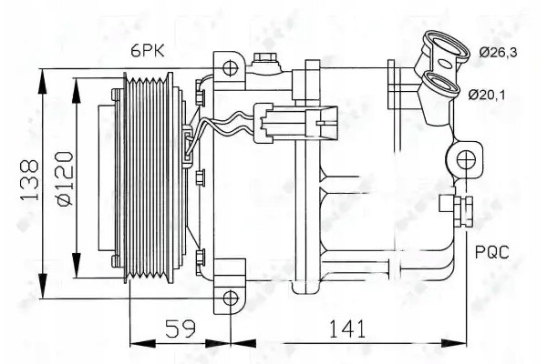 COMPRESSOR AIR CONDITIONING COMPRESSOR 32191 NRF FIAT