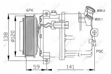 COMPRESSOR AIR CONDITIONING COMPRESSOR 32191 NRF FIAT