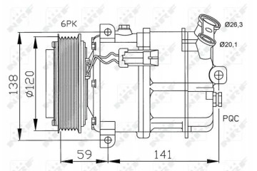 COMPRESSOR AIR CONDITIONING COMPRESSOR 32191 NRF FIAT Packaging status original