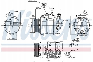 Compressor air conditioning NISSENS 89520 Part manufacturer Nissens