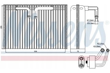 AIR CONDITIONING EVAPORATOR 92296 NISSENS Catalog number of substitutes AKS DASIS 820373N FRIGAIR 722 30001 FRIGAIR 722 30005 NR