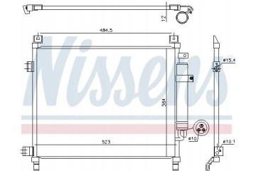 CONDENSER AIR CONDITIONING COOLER 940788 NISSENS Catalog number of the original NISSAN 921003VA1A NISSAN 921003VA1B