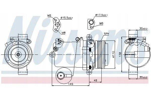 COMPRESSOR AIR CONDITIONING COMPRESSOR 89133 NISSENS Car type passenger cars