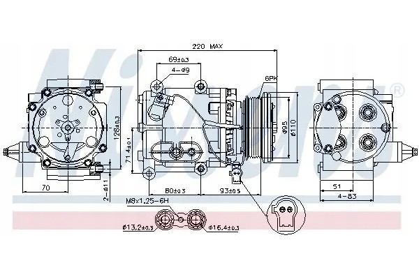 COMPRESSOR AIR CONDITIONING COMPRESSOR 89228 NISSENS Quality of parts according to GVO Q original with factory logo OEM OES