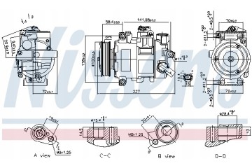 Compressor air conditioning NISSENS 89415 Part manufacturer Nissens