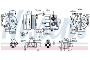 Compressor air conditioning NISSENS 890179 Part manufacturer Nissens