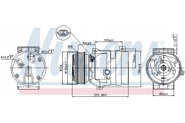 Compressor air conditioning NISSENS 89435 Part manufacturer Nissens