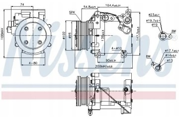 COMPRESSOR AIR CONDITIONING COMPRESSOR 89227 NISSENS Quality of parts according to GVO Q original with factory logo OEM OES