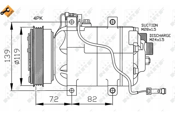 NRF 32030 air conditioning compressor Catalog number of the part 32030