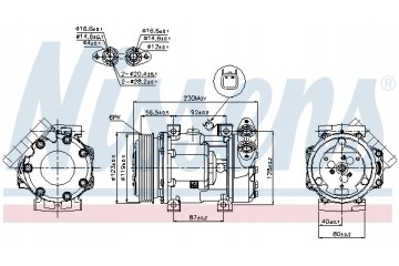 Air conditioning compressors NISSENS 89336 compressors Product weight with unit packaging 5 kg