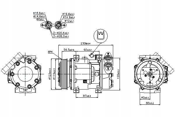 Compresor de aire acondicionado NISSENS 89336