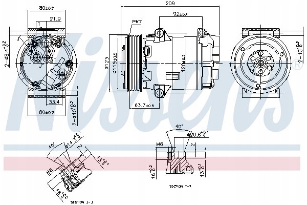 Air conditioning compressors NISSENS 89323 compressors Product weight with unit packaging 9 kg