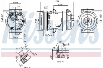 Air conditioning compressors NISSENS 89323 compressors Product weight with unit packaging 9 kg