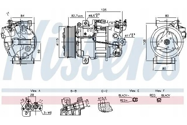 COMPRESSOR AIR CONDITIONING COMPRESSOR 891042 NISSENS Packaging status original