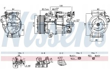 COMPRESSOR AIR CONDITIONING COMPRESSOR 891042 NISSENS Packaging status original
