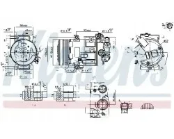 Compresor de aire acondicionado Nissens 890420