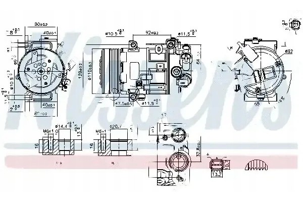 COMPRESSOR AIR CONDITIONING COMPRESSOR 890420 NISSENS