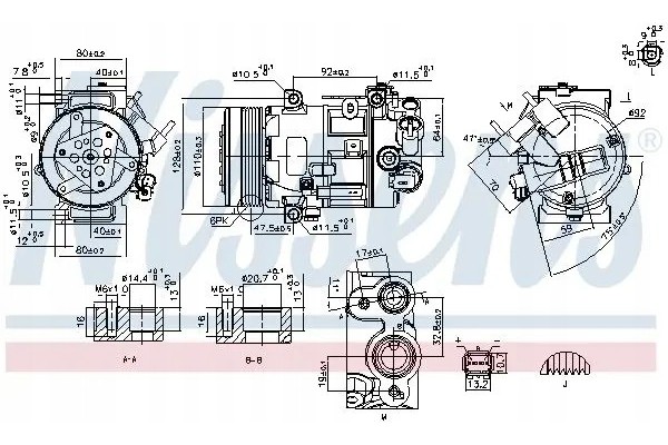 COMPRESSOR AIR CONDITIONING COMPRESSOR 890420 NISSENS Packaging status original