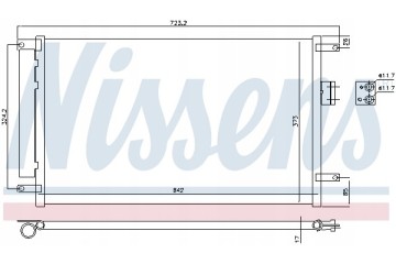 Condenser air conditioning NISSENS 940424 Part manufacturer Nissens