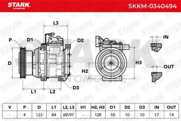 Compresor de aire acondicionado Stark SKKM-0340494
