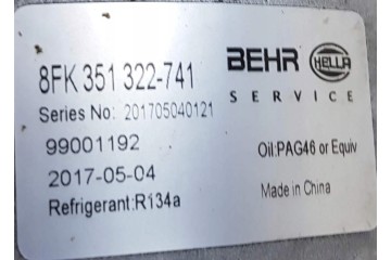 Behr Hella Service 8FK 351 322 741 air conditioning compressor Part manufacturer Behr Hella Service