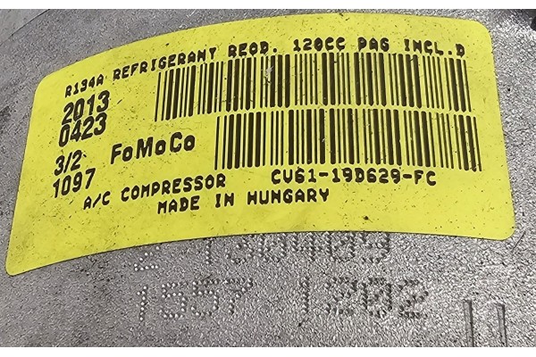 NEW ORIGINAL COMPRESSOR AIR CONDITIONING COMPRESSOR FORD CV61 19D629 FC Catalog number of the part CV61 19D629 FC FORD OE ORG