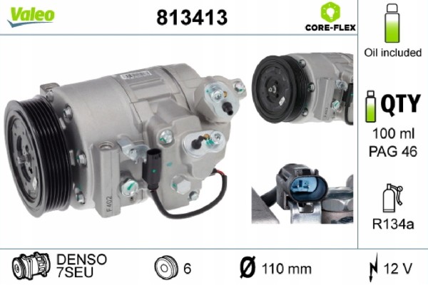 Air conditioning compressor BMW 5 07 09 Part manufacturer Valeo