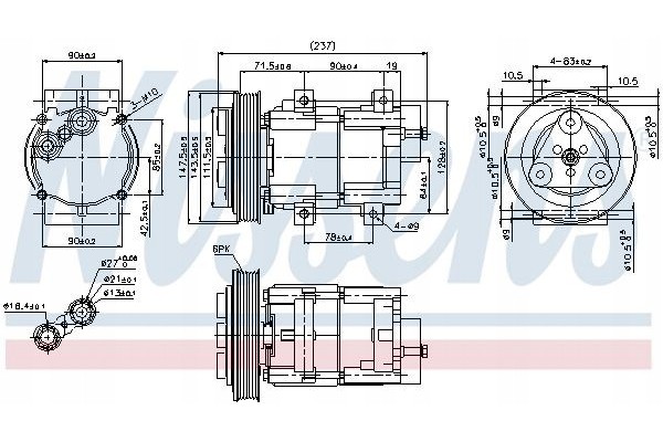 COMPRESSOR AIR CONDITIONING COMPRESSOR 89251 NISSENS Quality of parts according to GVO Q original with factory logo OEM OES