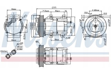 COMPRESSOR AIR CONDITIONING COMPRESSOR 89251 NISSENS Quality of parts according to GVO Q original with factory logo OEM OES