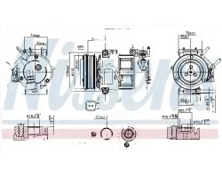 COMPRESSOR AIR CONDITIONING COMPRESSOR 890693 NISSENS
