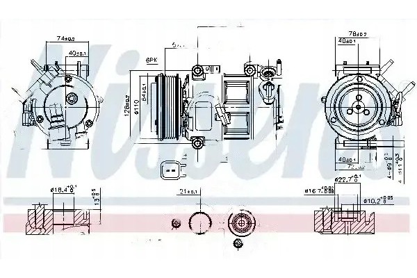 COMPRESSOR AIR CONDITIONING COMPRESSOR 890693 NISSENS