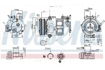 COMPRESSOR AIR CONDITIONING COMPRESSOR 890693 NISSENS