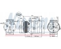 Compressor air conditioning NISSENS 89063 Part manufacturer Nissens