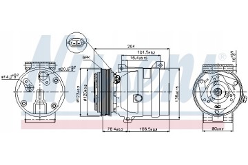 Compressor air conditioning NISSENS 89063 Part manufacturer Nissens