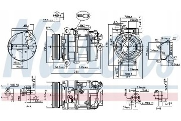 COMPRESSOR AIR CONDITIONING COMPRESSOR 890358 NISSENS Product weight with unit packaging 11 kg
