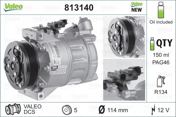 VALEO 813140 air conditioning compressor Part manufacturer Valeo